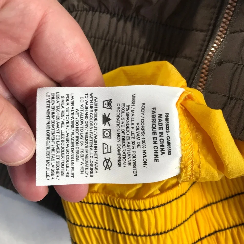 Jordan Flight Woven Jacket Brown Yellow Full Zip Windbreaker CV7799-041 Mens S
